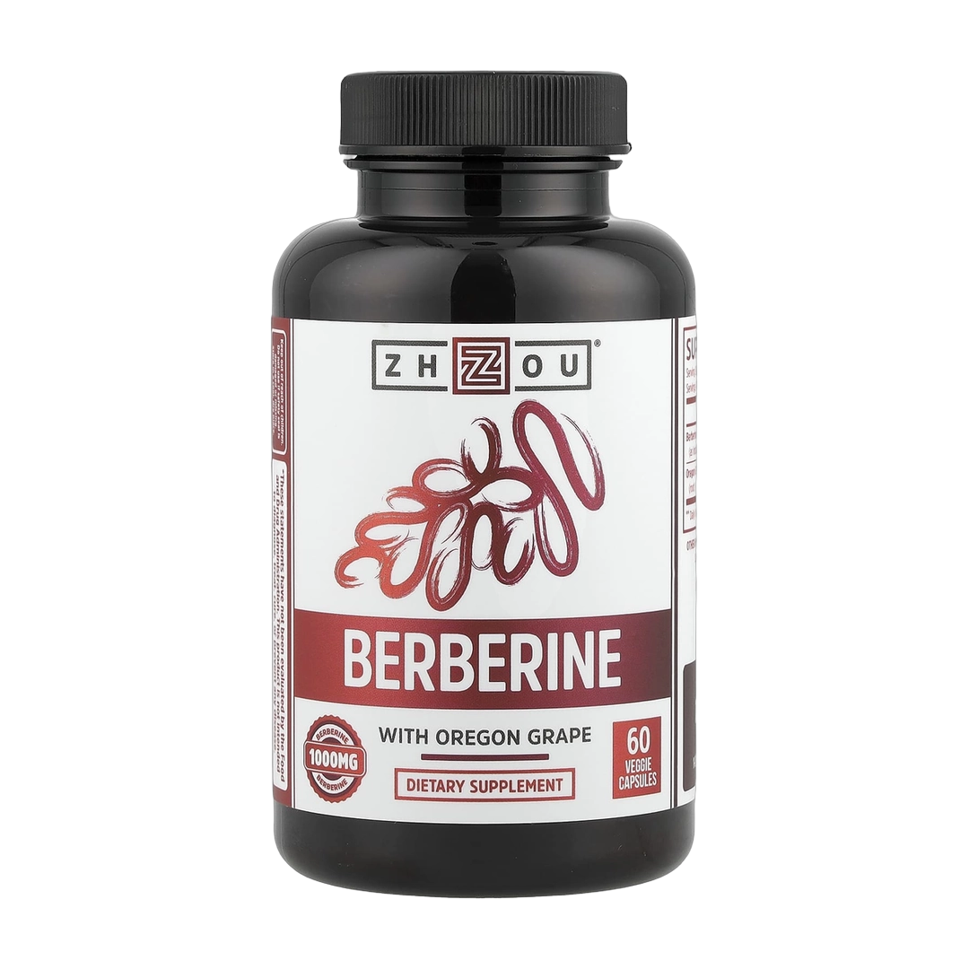 Zhou Nutrition, Berberine with Oregon Grape, 60 Veggie Capsules front packaging view