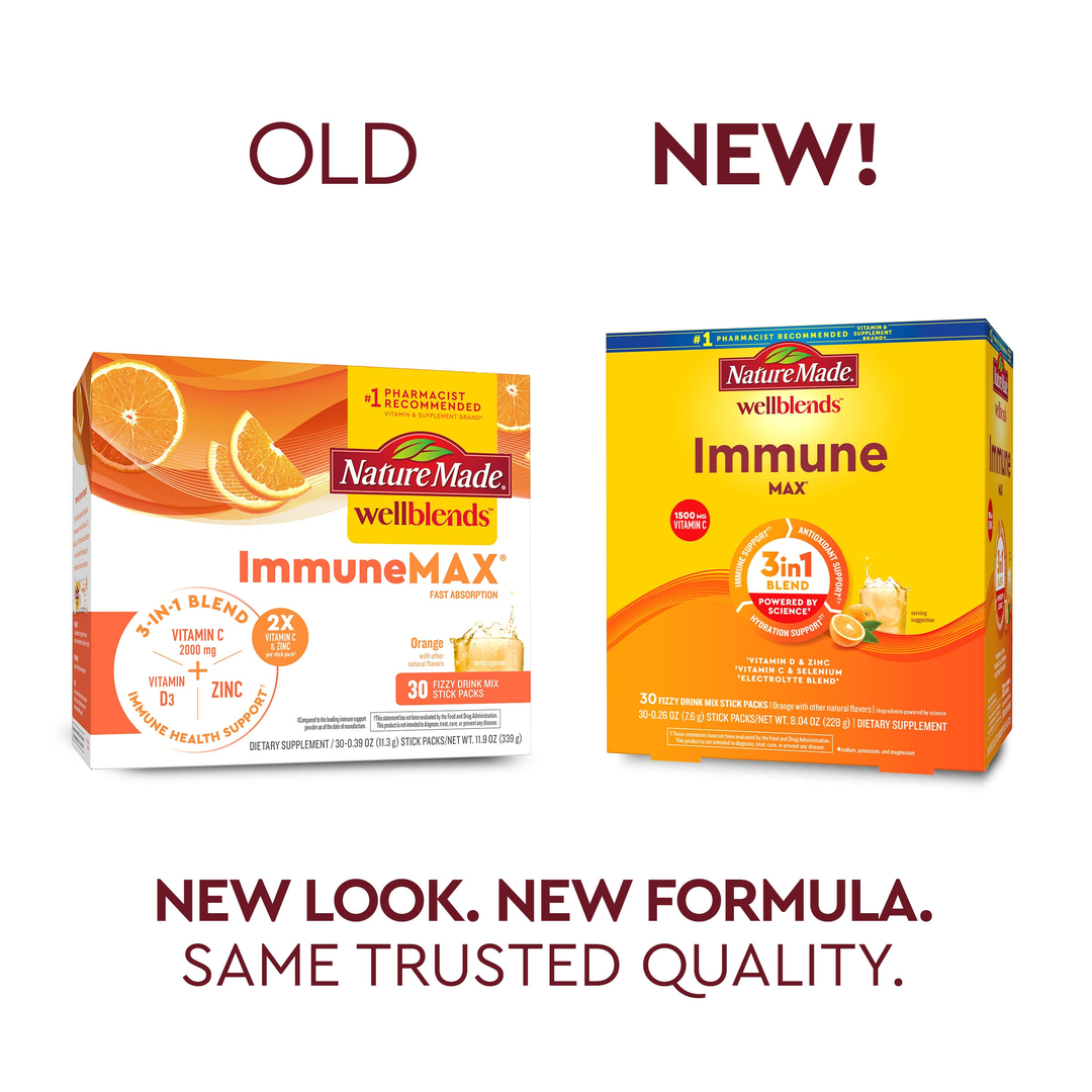 Nature Made, Wellblends ImmuneMAX Fizzy Drink Mix, 30 Stick Packs lifestyle image