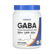 Nutricost, GABA, Unflavored, 17.6 oz, 500 g front packaging view