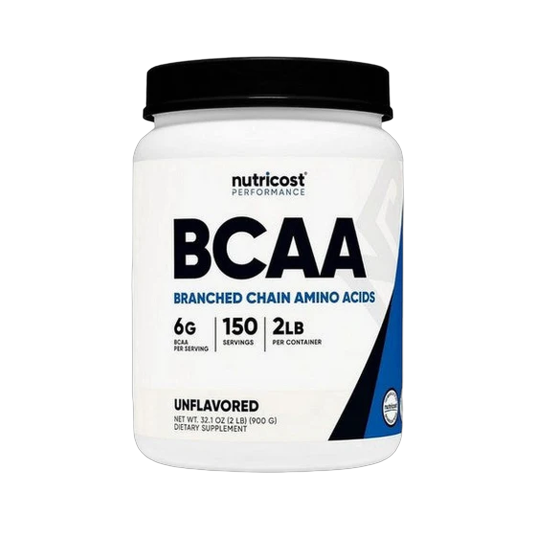 Nutricost, Performance, BCAA Powder, Unflavored, 2 lb, 900 g front packaging view