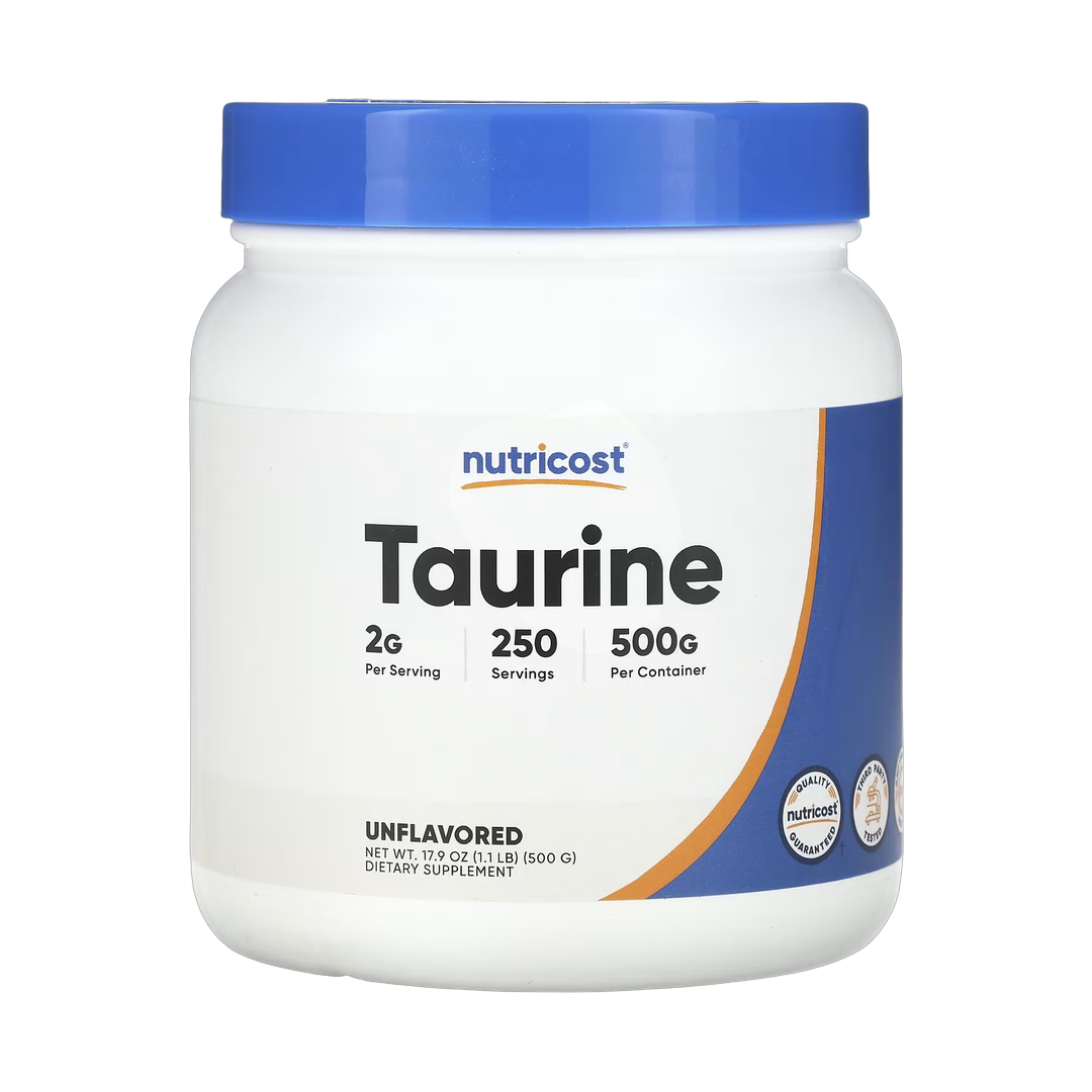 Nutricost, Taurine, Unflavored, 17.9 oz, 500 g front packaging view