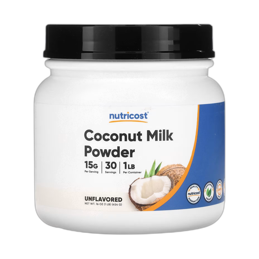 Nutricost, Coconut Milk Powder, Unflavored, 16 oz, 454 g front packaging view