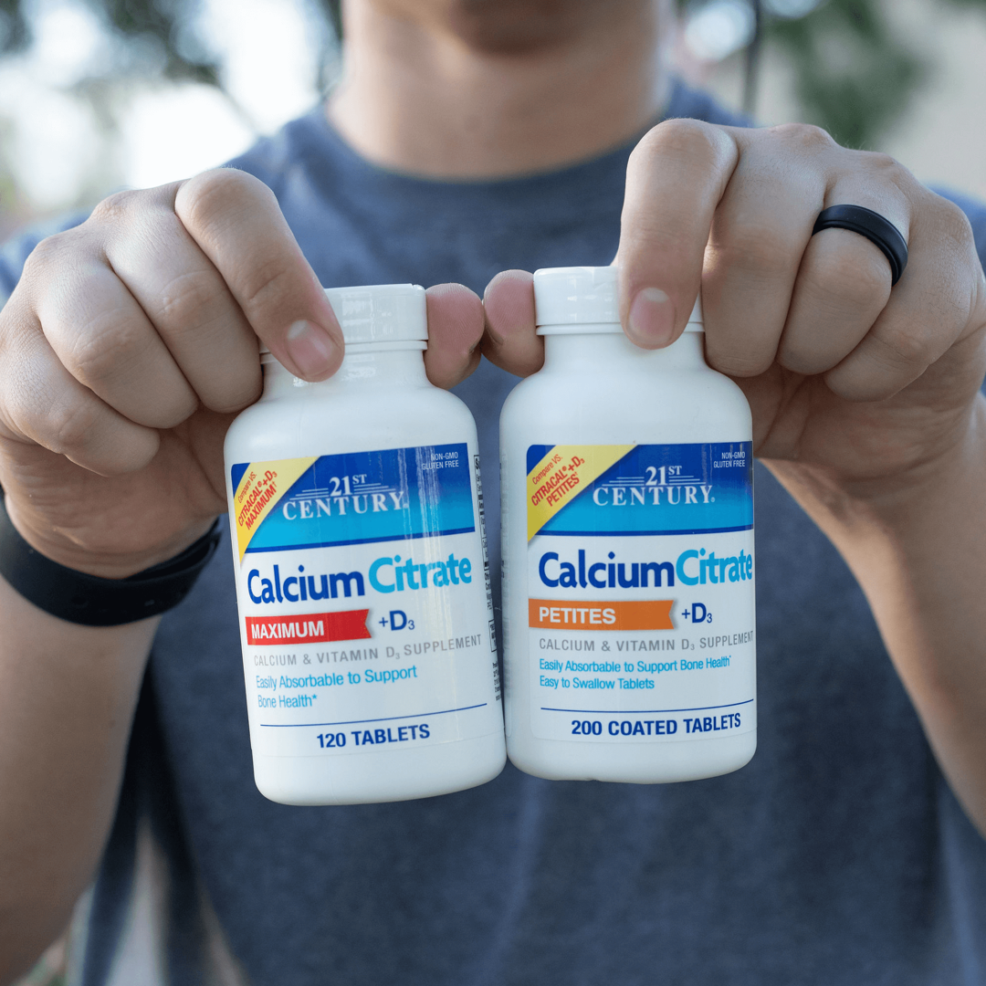 21st Century, Calcium Citrate Petites + D3, 200 Coated Tablets lifestyle image