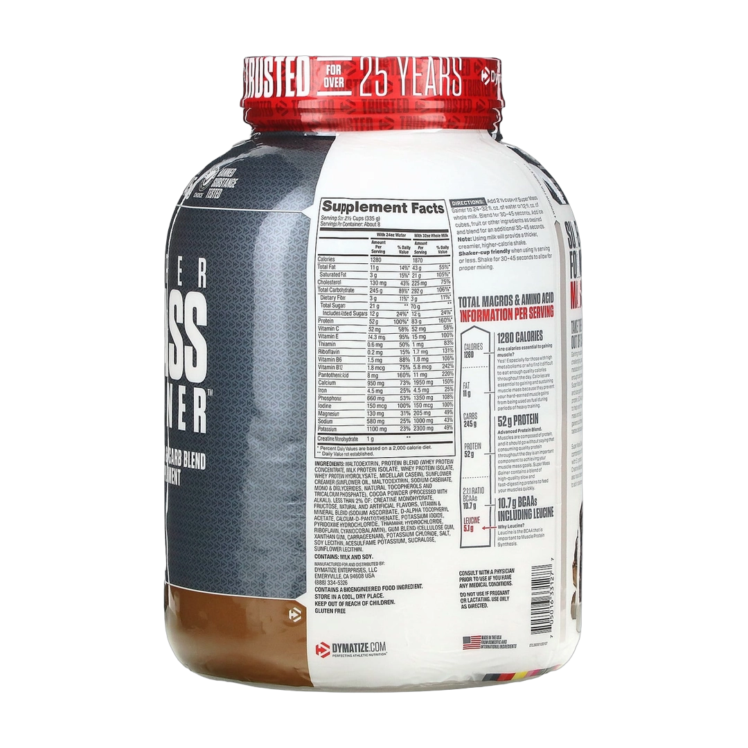 Dymatize, Super Mass Gainer™, Rich Chocolate, 6 lb (2.7 kg)