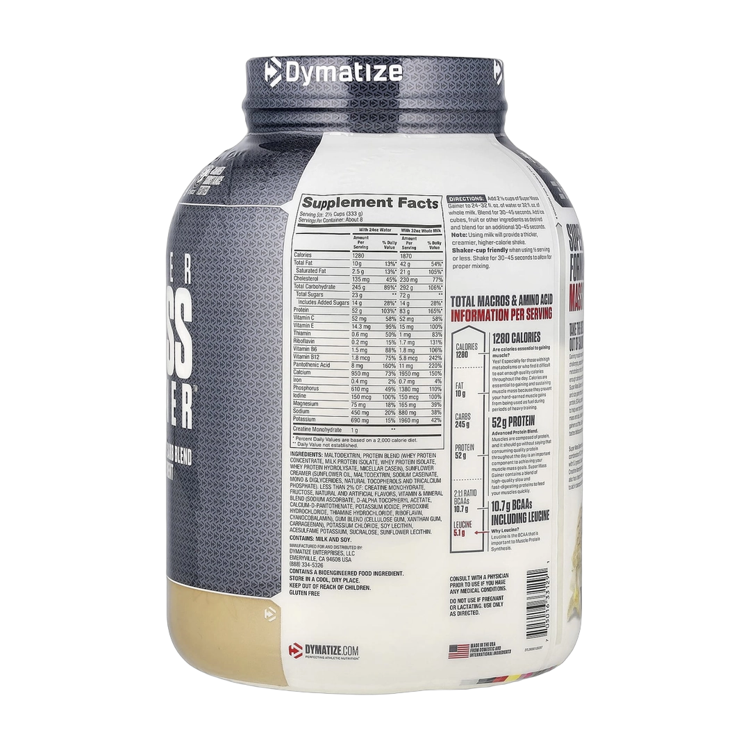 Dymatize, Super Mass Gainer™, Gourmet Vanilla, 6 lbs (2.7 kg)