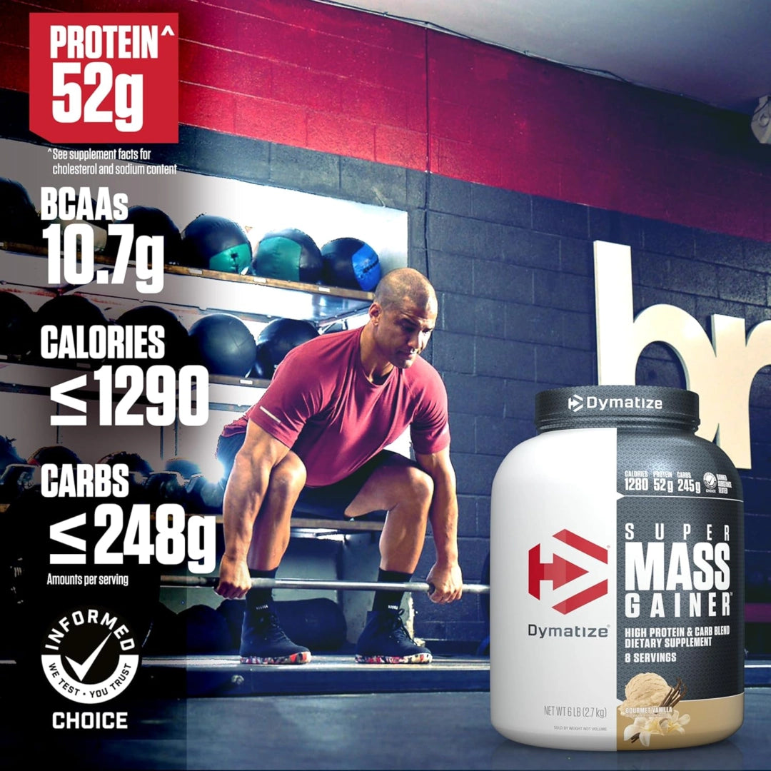Dymatize, Super Mass Gainer™, Gourmet Vanilla, 6 lbs (2.7 kg)