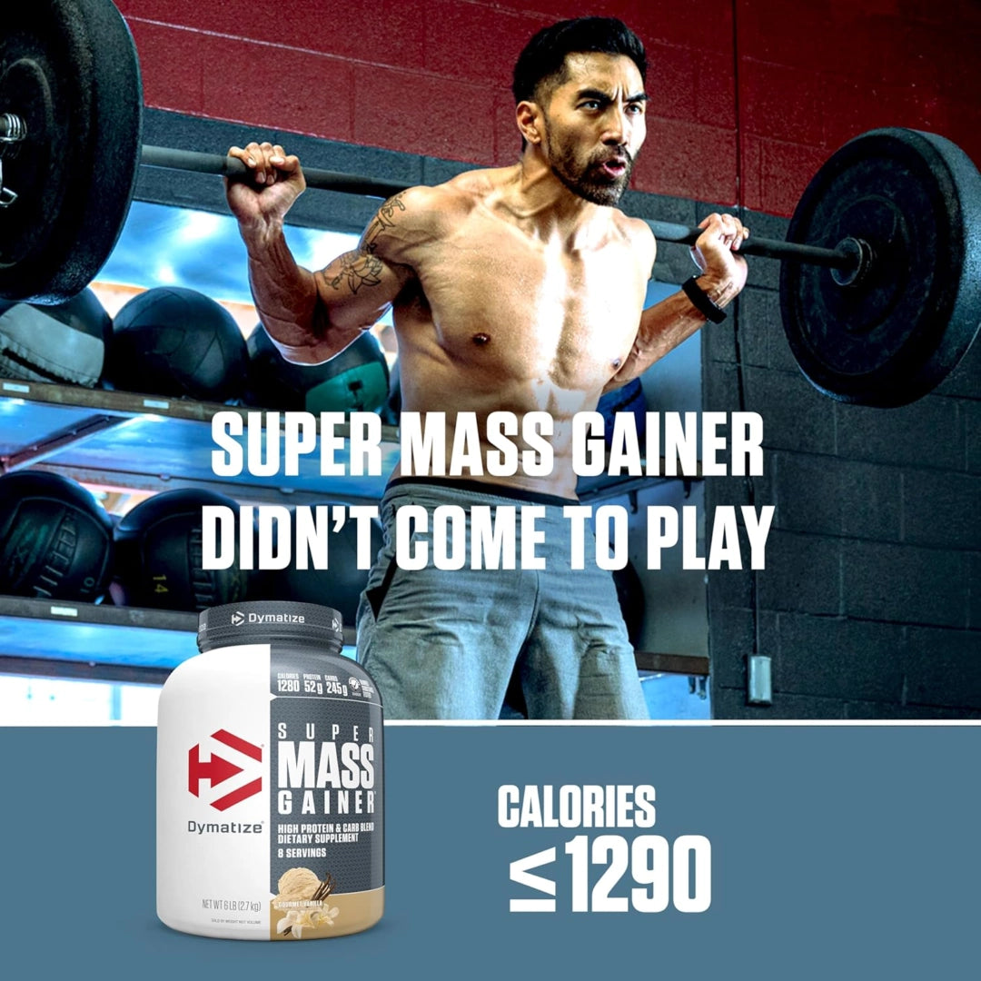 Dymatize, Super Mass Gainer™, Gourmet Vanilla, 6 lbs (2.7 kg)