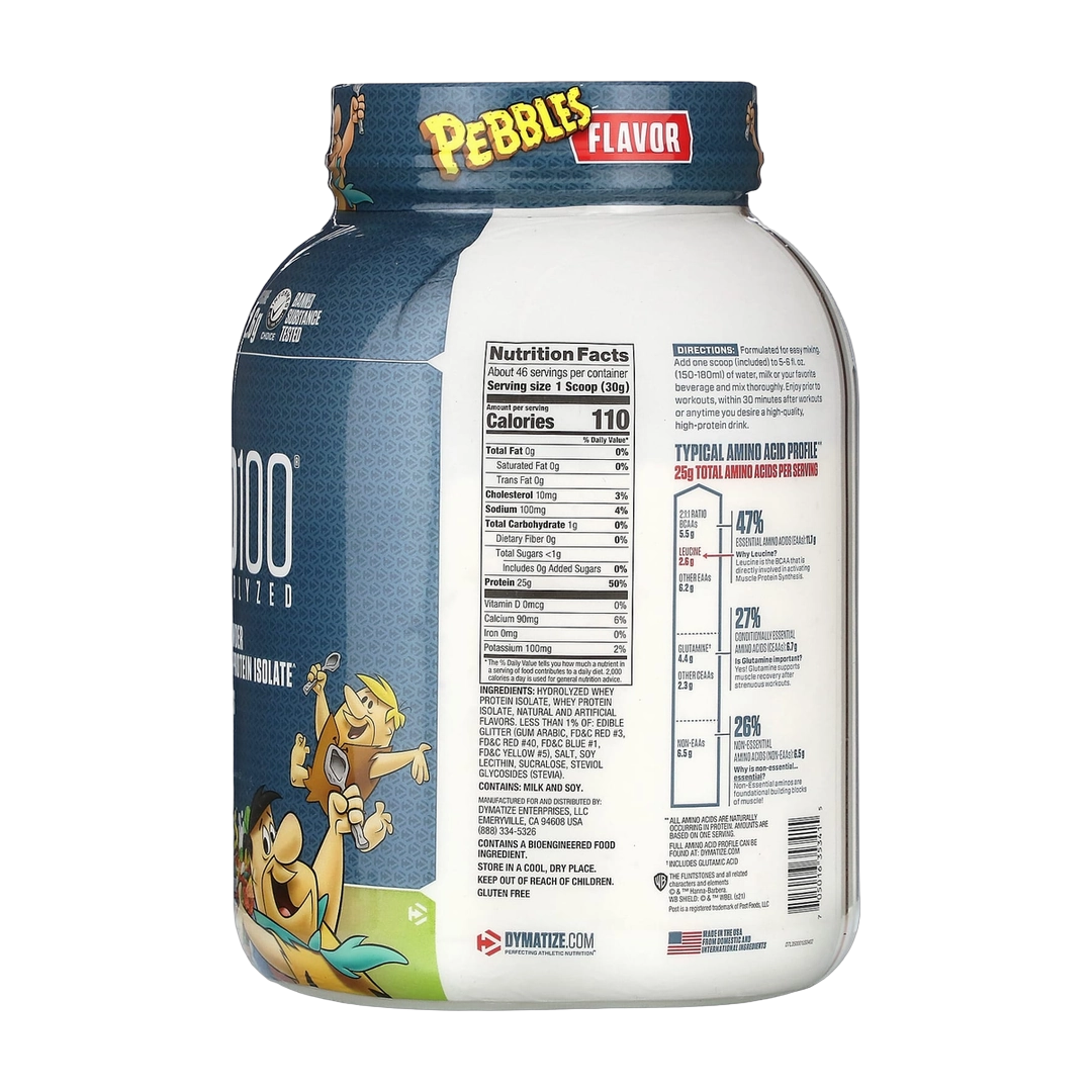 Dymatize, ISO100® Hydrolyzed, 100% Whey Protein Isolate, Fruity Pebbles, 3 lb (1.4 kg)