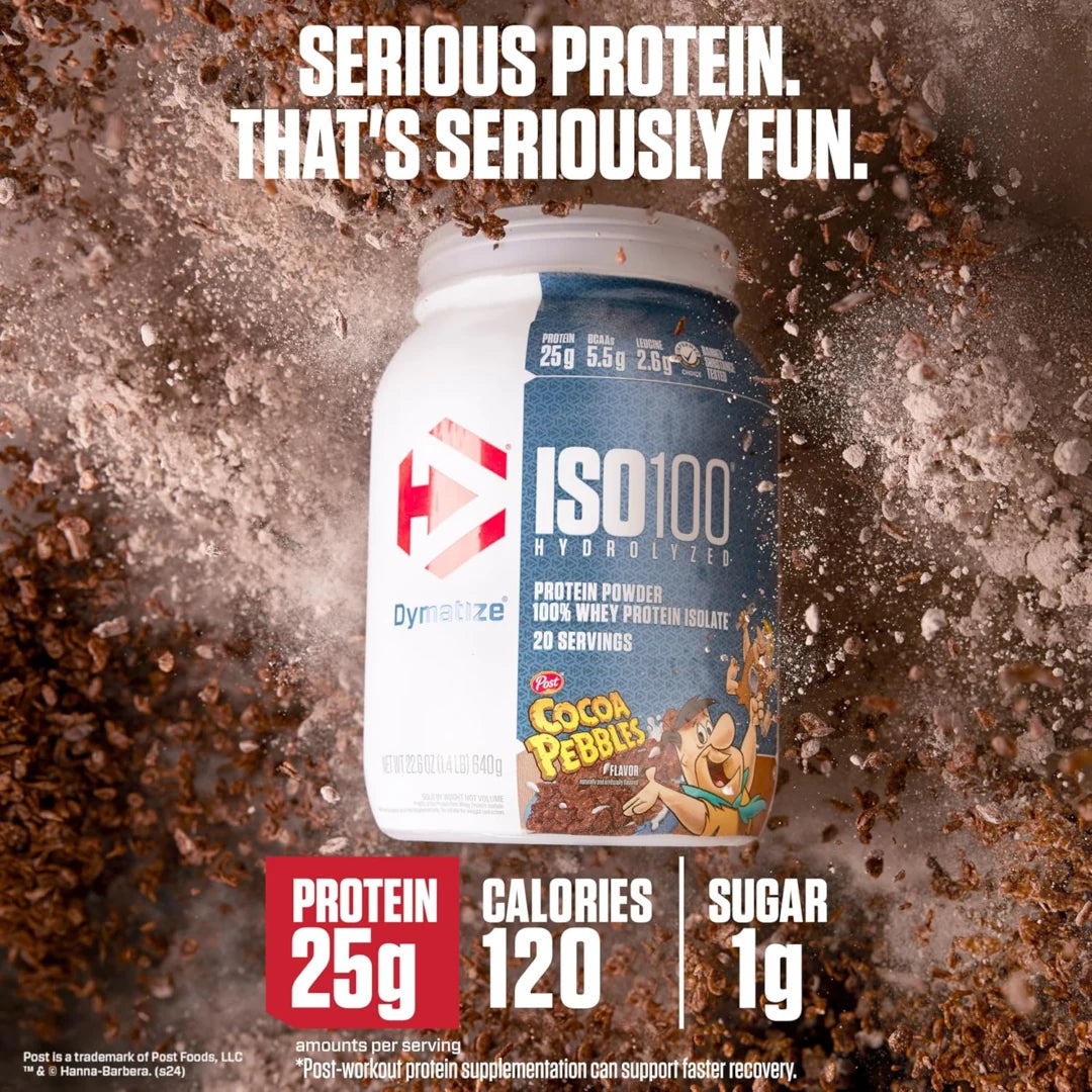 Dymatize, ISO100® Hydrolyzed, 100% Whey Protein Isolate, Cocoa Pebbles, 3 lbs (1.37 kg)