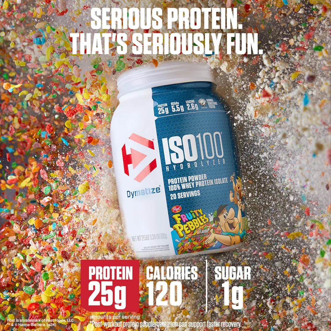 Dymatize, ISO100® Hydrolyzed, 100% Whey Protein Isolate, Fruity Pebbles, 5 lb (2.3 kg)