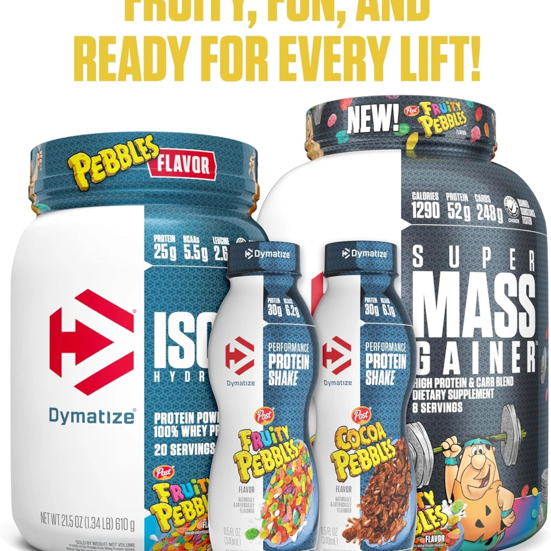 Dymatize, ISO100® Hydrolyzed, 100% Whey Protein Isolate, Fruity Pebbles, 1.34 lbs (610 g)