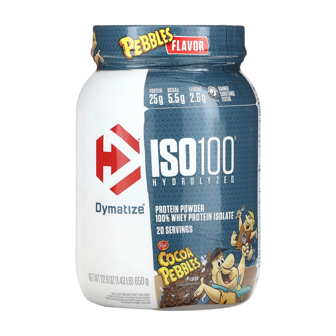 Dymatize, ISO100® Hydrolyzed, 100% Whey Protein Isolate, Cocoa Pebbles, 1.43 lb (650 g)