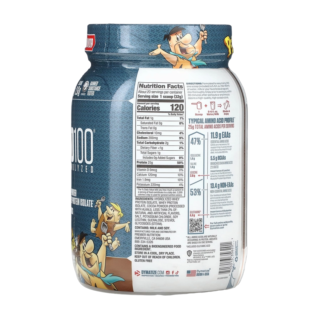 Dymatize, ISO100® Hydrolyzed, 100% Whey Protein Isolate, Cocoa Pebbles, 1.43 lb (650 g)