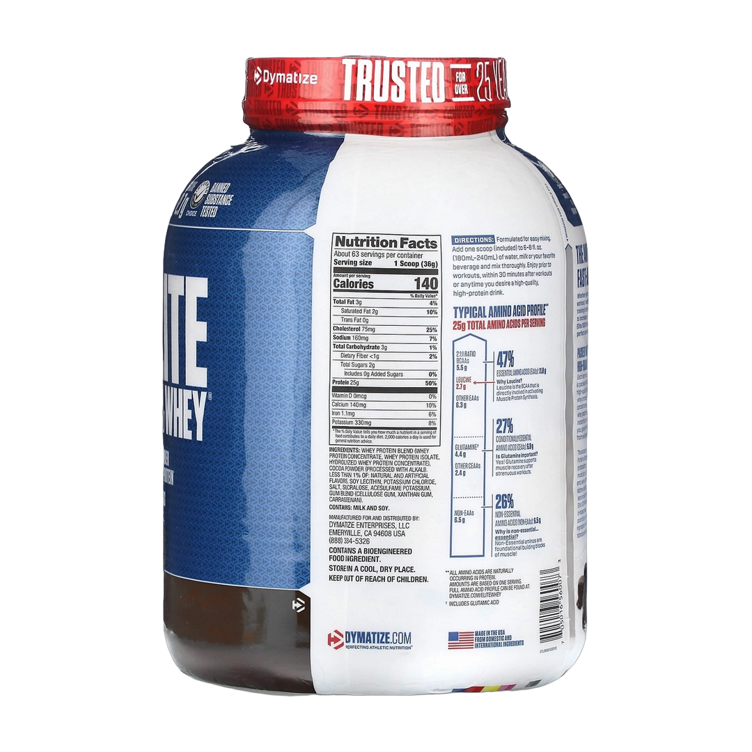 Dymatize, Elite 100% Whey Protein Powder, Rich Chocolate, 5 lbs (2.3 kg)