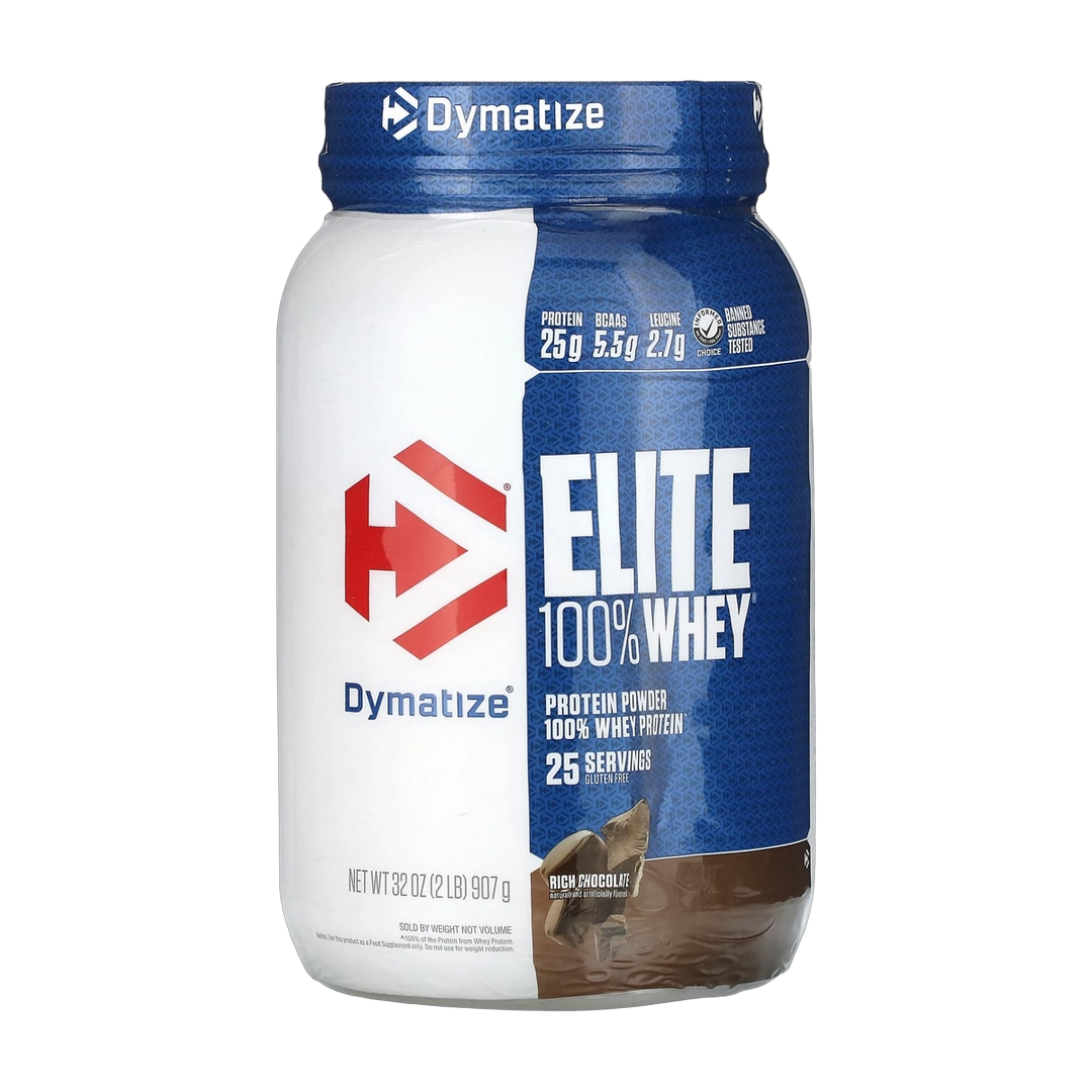 Dymatize, Elite 100% Whey Protein Powder, Rich Chocolate, 2 lbs (907 g)
