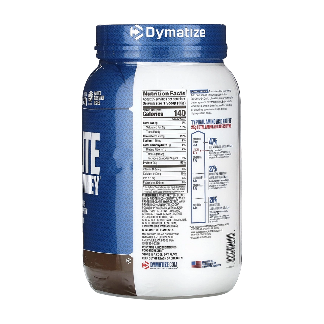Dymatize, Elite 100% Whey Protein Powder, Rich Chocolate, 2 lbs (907 g)