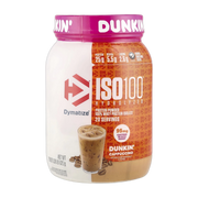 Dymatize, ISO100® Hydrolyzed, 100% Whey Protein Isolate, Dunkin’™ Cappuccino, 21.8 oz (610 g)