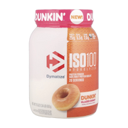 Dymatize, ISO100® Hydrolyzed, 100% Whey Protein Isolate, Dunkin® Glazed Donut, 1.34 lb (610 g)