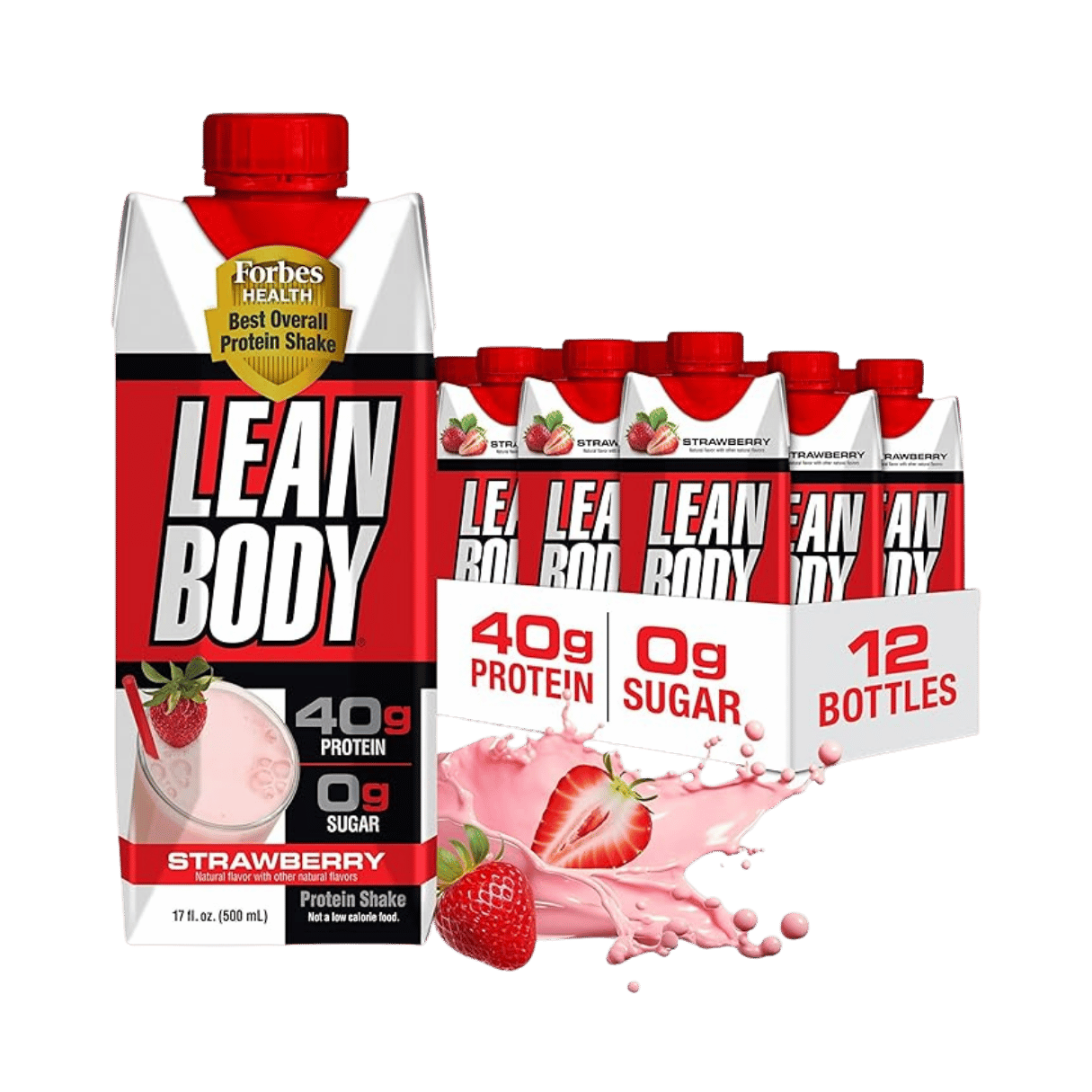 Labrada Nutrition, Lean Body Ready-to-Drink, Strawberry Protein Shake, 17 fl oz