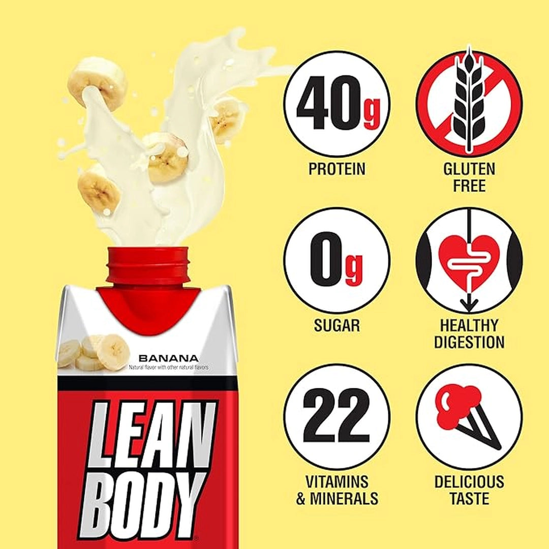 Labrada Nutrition, Lean Body Ready-to-Drink, Banana Protein Shake, 17 fl oz
