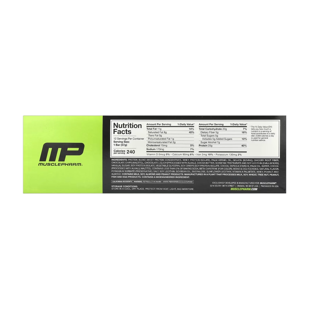 MusclePharm, Combat Sport Bar™, Chocolate Chip Cookie Dough, 12 Bars, 2.01 oz (57 g) Each