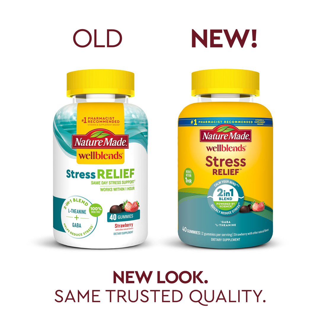 Nature Made, Wellblends, Stress Relief, Strawberry, 40 Gummies lifestyle image