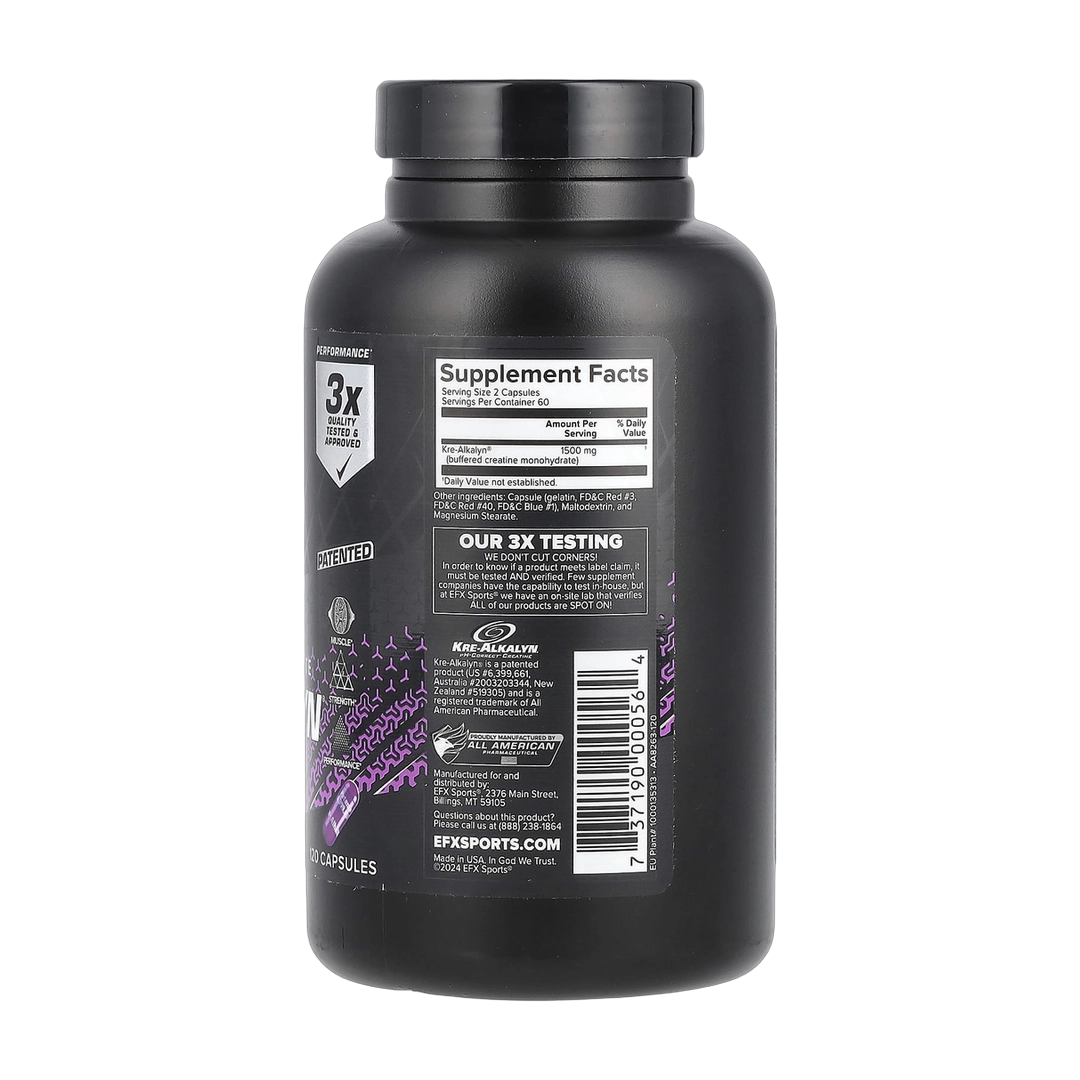 EFX Sports, Kre-Alkalyn® EFX, 120 Capsules (750 mg per Capsule)