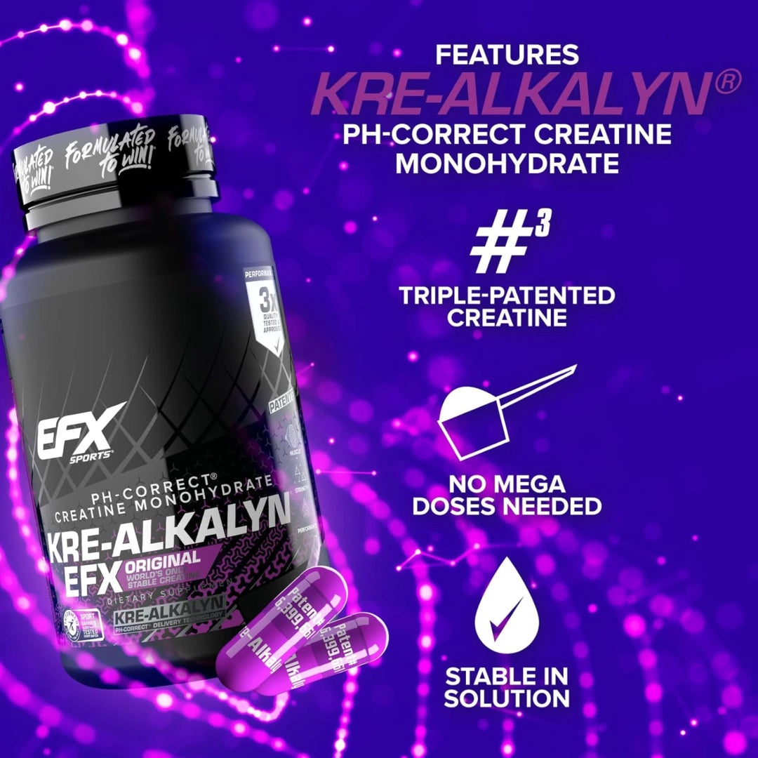 EFX Sports, Kre-Alkalyn® EFX, 120 Capsules (750 mg per Capsule)