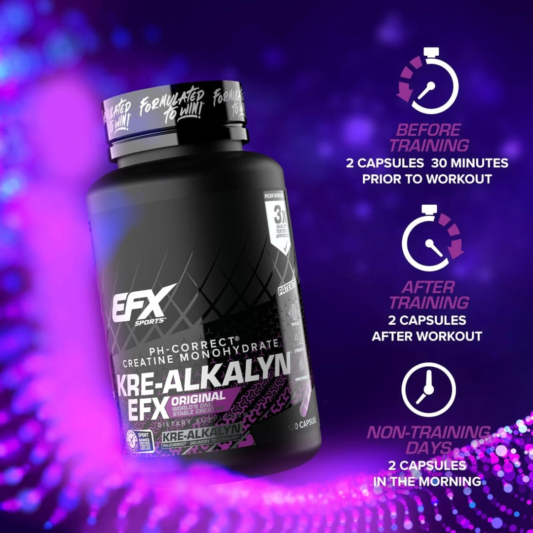 EFX Sports, Kre-Alkalyn® EFX, 120 Capsules (750 mg per Capsule)