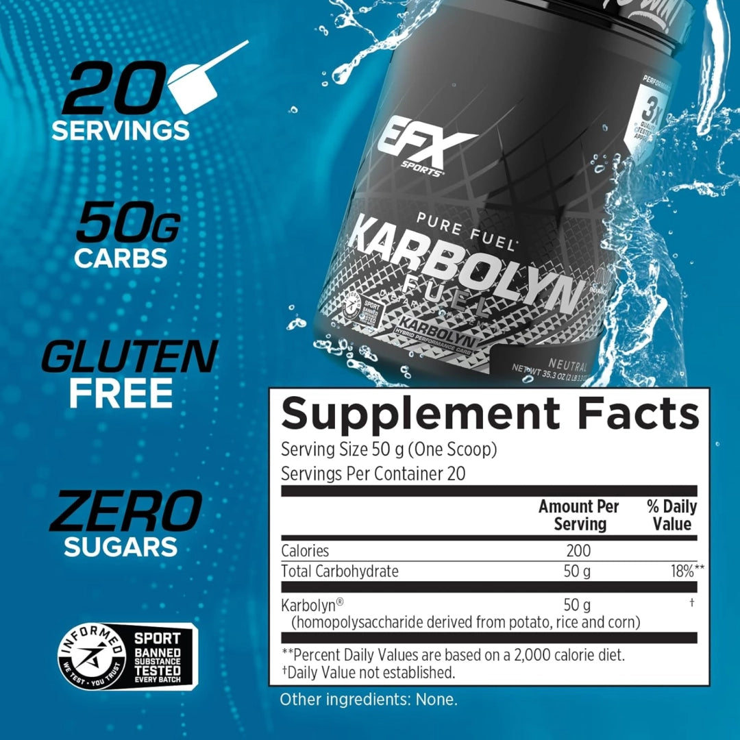 EFX Sports, Karbolyn Fuel, Neutral, 2 lb 35.3 oz (1,000 g)