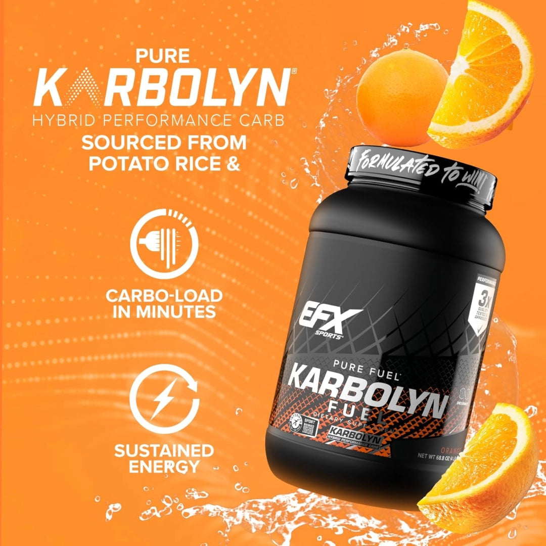 EFX Sports, Karbolyn® Fuel, Orange, 4 lb 4.8 oz (1,950 g)