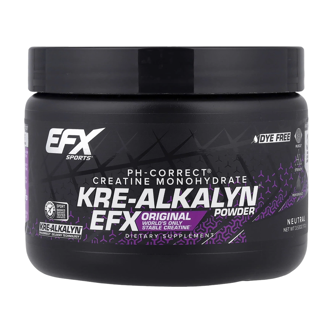 EFX Sports, pH-Correct® Creatine Monohydrate, Kre-Alkalyn EFX Powder, Neutral, 3.53 oz (100 g)