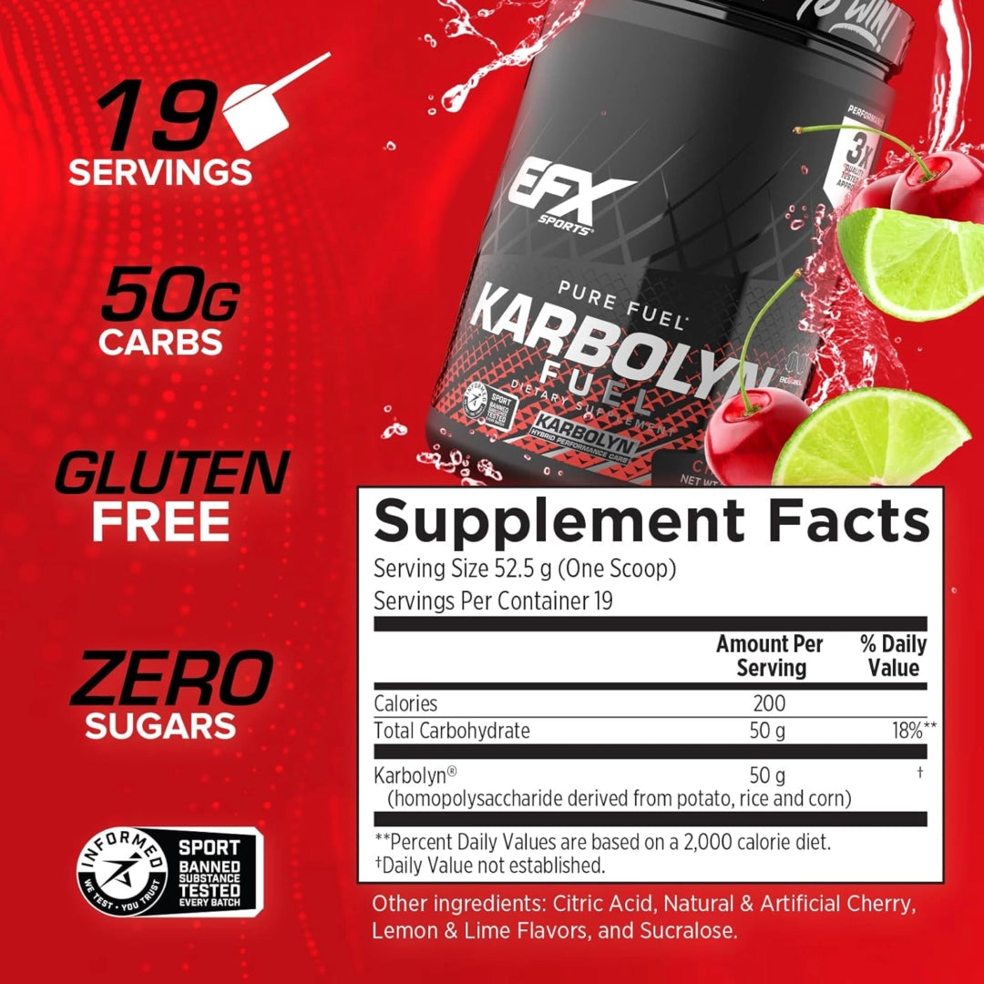 EFX Sports, Karbolyn Fuel, Cherry Lemoade, 35.3 oz