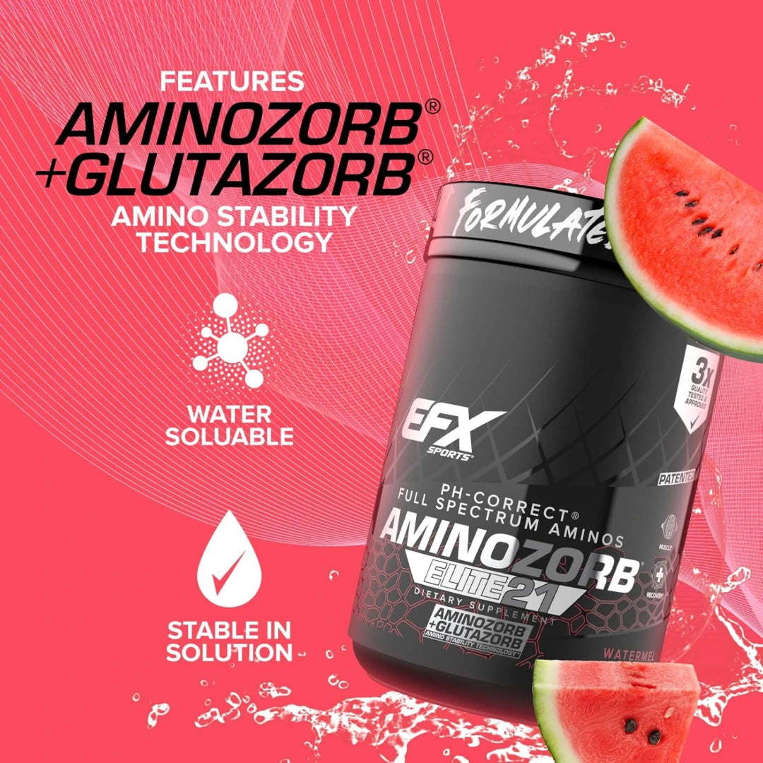 EFX Sports, AminoZorb® Elite 21, Watermelon, 13.76 oz (390 g)