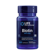 Life Extension, Biotin, 600 mcg, 100 Capsules front packaging view