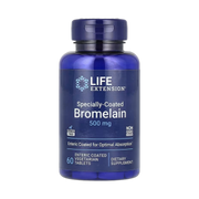 Life Extension, Specially-Coated Bromelain, 60 Enteric Coated Vegetarian Tablets front packaging view