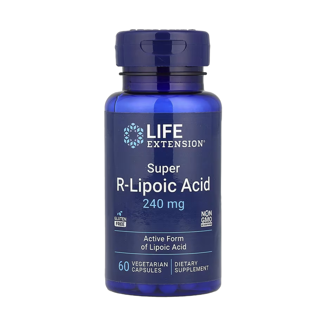 Life Extension, Super R-Lipoic Acid, 60 Vegetarian Capsules front packaging view