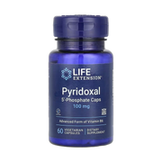 Life Extension, Pyridoxal 5'-Phosphate Caps, 100 mg, 60 Vegetarian Capsules front packaging view