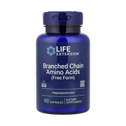 Life Extension, Branched Chain Amino Acids, Free Form, 90 Capsules front packaging view