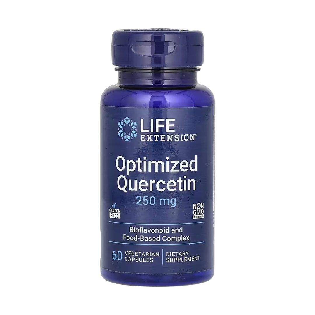 Life Extension, Optimized Quercetin, 250 mg, 60 Vegetarian Capsules front packaging view