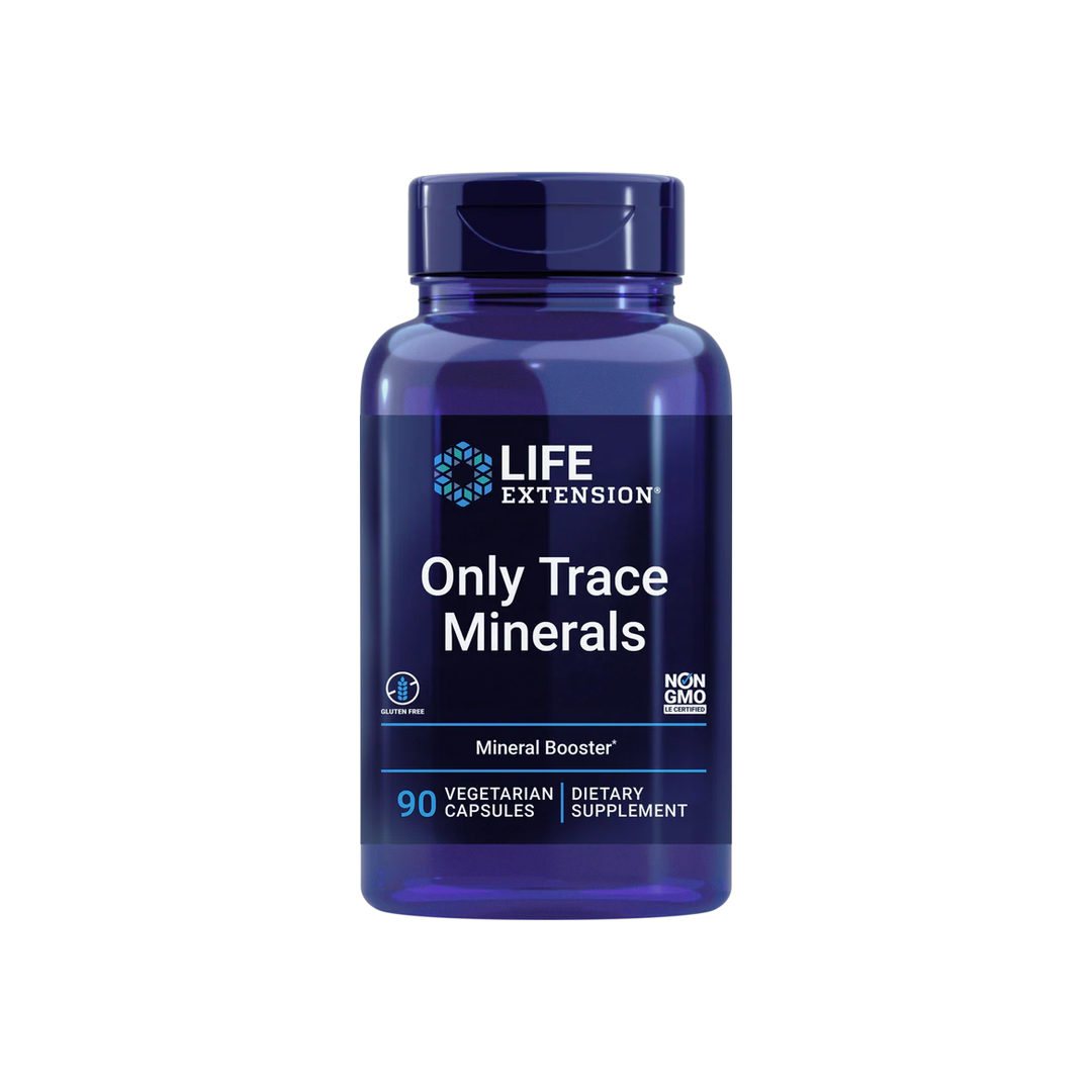 Life Extension, Only Trace Minerals, 90 Vegetarian Capsules front packaging view