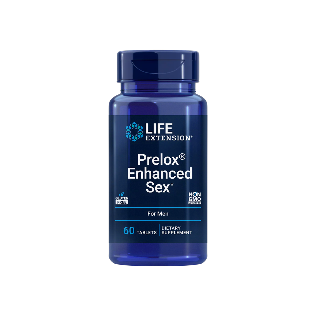 Life Extension, Prelox Enhanced Sex, For Men, 60 Tablets front packaging view