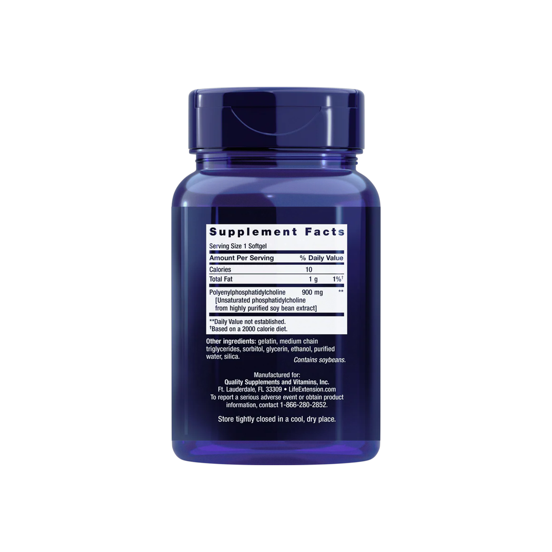 Life Extension, HepatoPro, 900 mg, 60 Softgels back packaging view