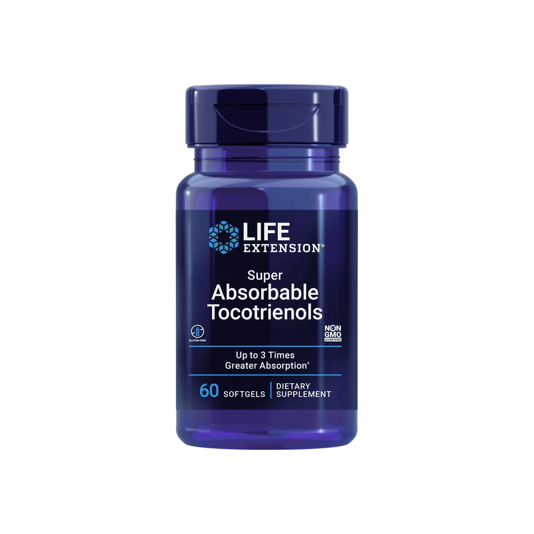 Life Extension, Super Absorbable Tocotrienols, 60 Softgels front packaging view