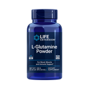 Life Extension, L-Glutamine Powder, 3.53 oz front packaging view