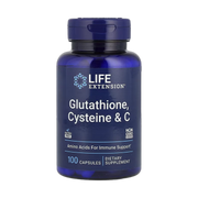 Life Extension, Glutathione, Cysteine & C, 100 Capsules front packaging view