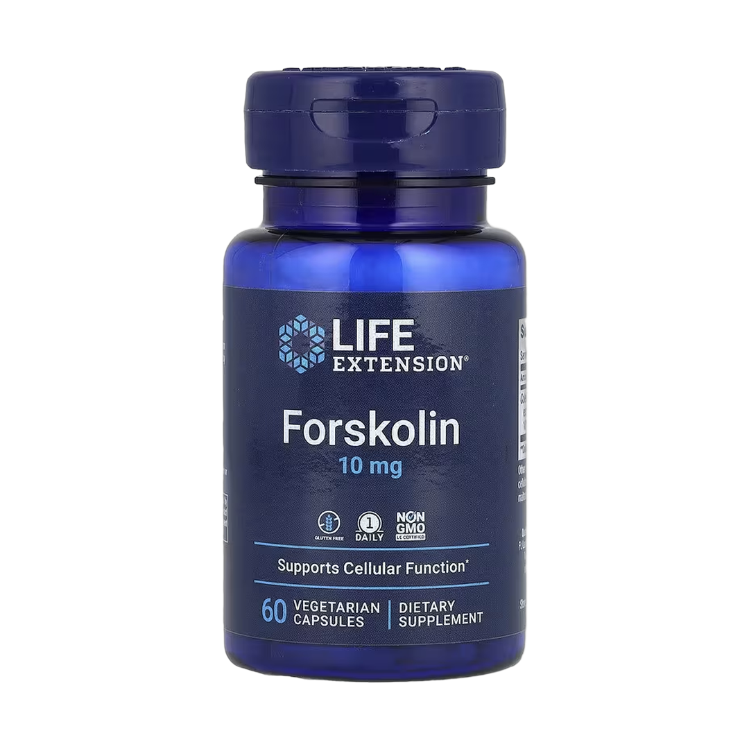 Life Extension, Forskolin, 10 mg, 60 Vegetarian Capsules front packaging view