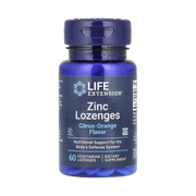 Life Extension, Zinc Lozenges, Citrus-Orange, 60 Vegetarian Lozenges front packaging view