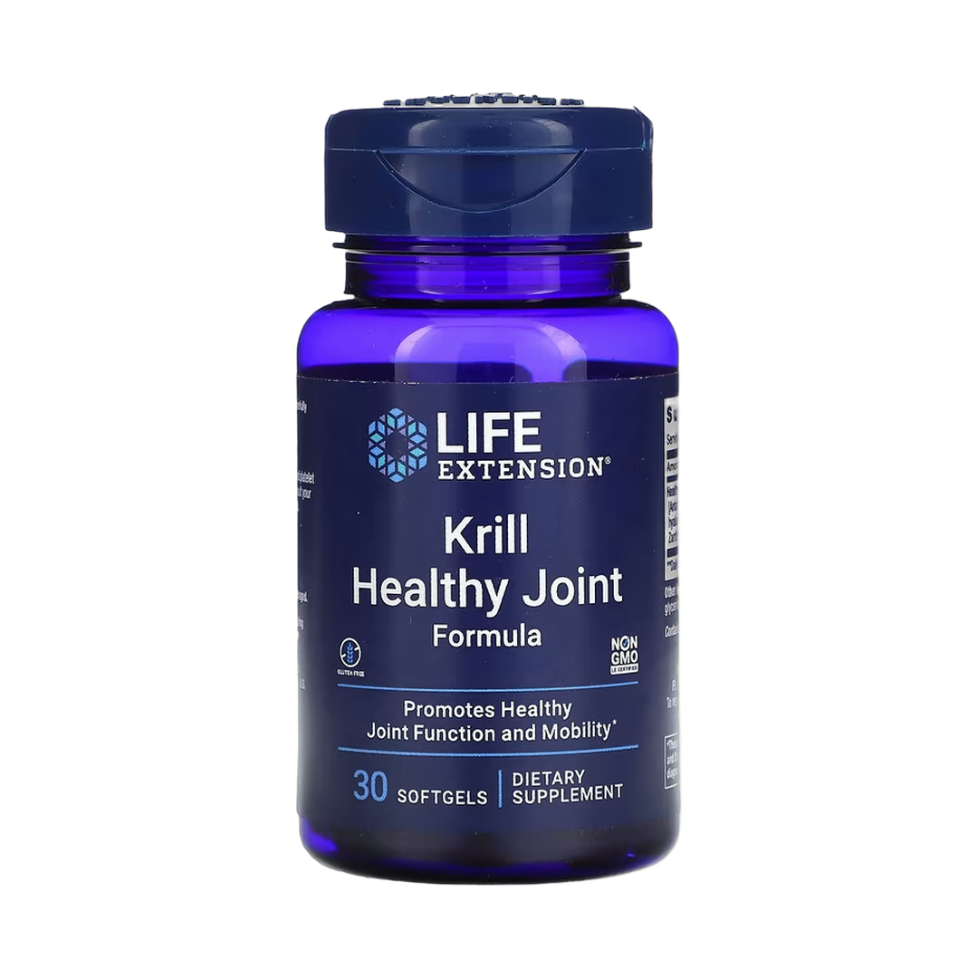 Life Extension, Krill Healthy Joint Formula, 30 Softgels front packaging view