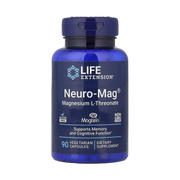 Life Extension, Neuro-Mag, Magnesium L-Threonate, 90 Vegetarian Capsules front packaging view